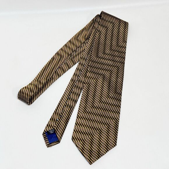 Format Ultra Mens 100% Silk Striped Neck Tie Formal Wear Made in Japan - Picture 4 of 17